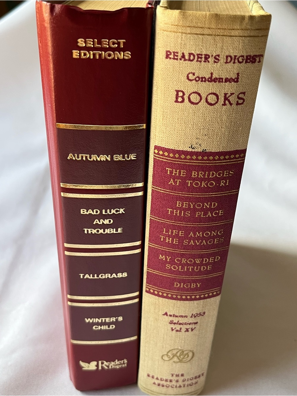 Reader's Digest Condensed Book Set - Red and Cream